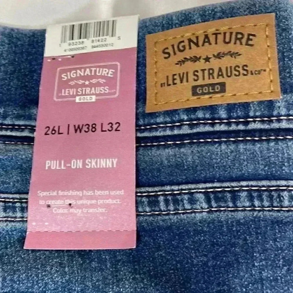 Signature by Levi Strauss Pull-On Skinny Jeans sz 26 L - Picture 8 of 8